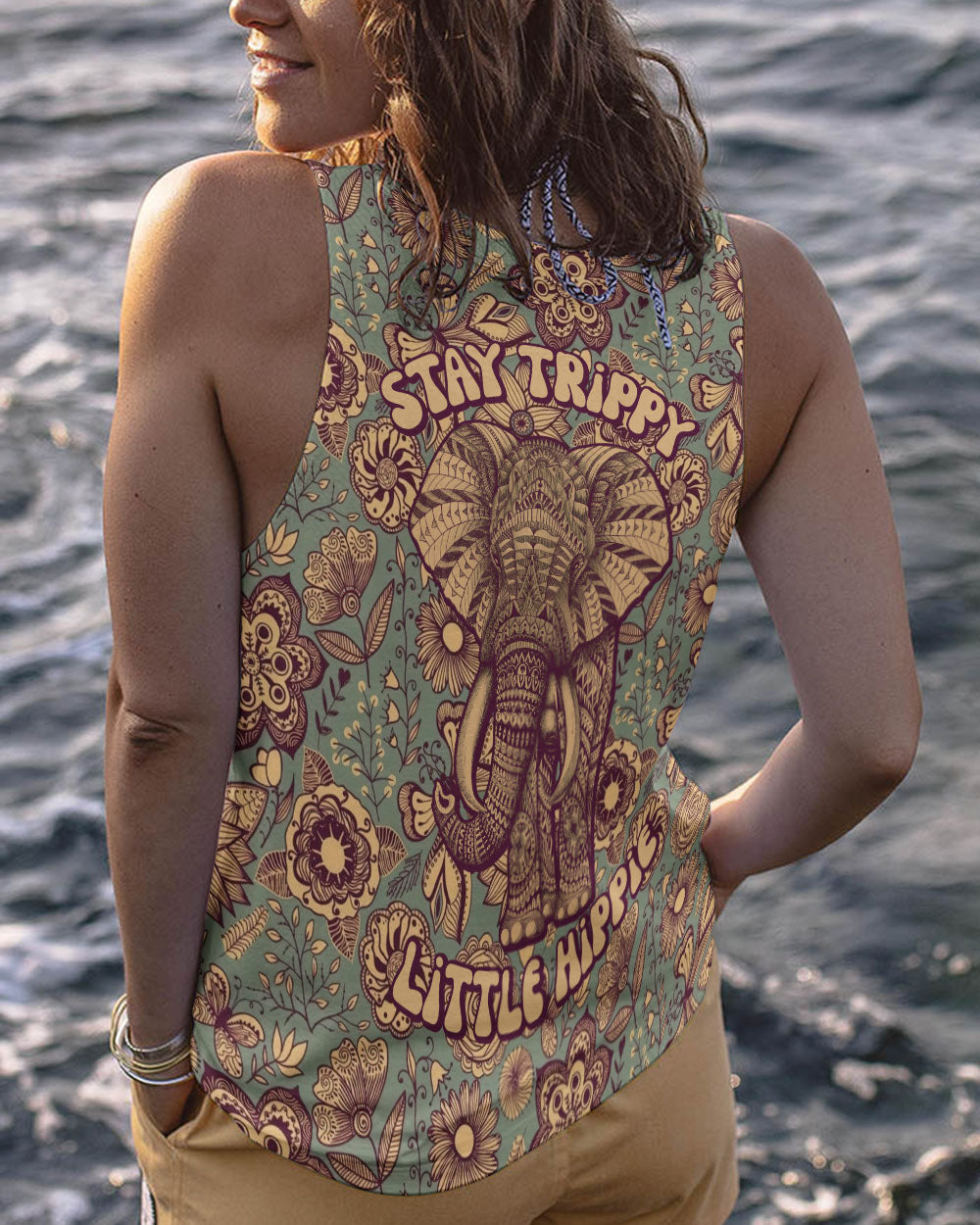 STAY TRIPPY LITTLE HIPPIE ELEPHANT ALL OVER PRINT - TLNO1103233
