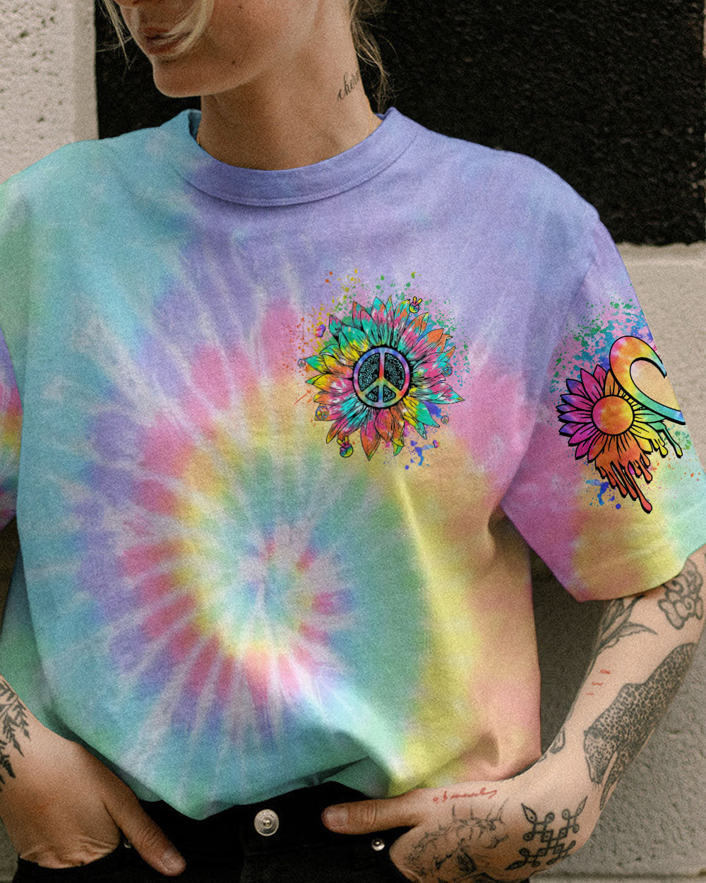 HIPPIE SOUL DAISY TIE DYE ALL OVER PRINT - YHHG1602231