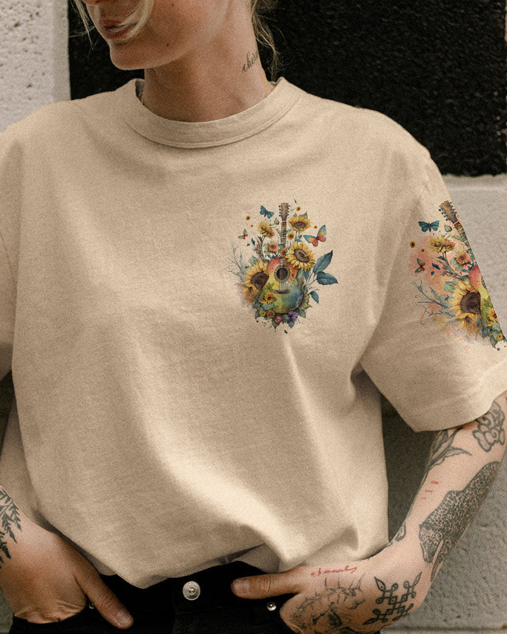 WHISPER WORDS OF WISDOM SUNFLOWER GUITAR ALL OVER PRINT - TLTR0403232