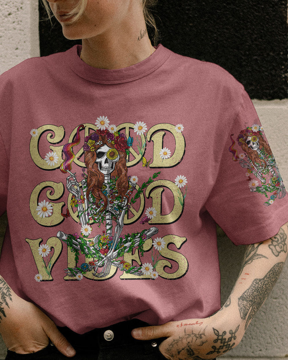 GOOD GOOD VIBES SKELETON ALL OVER PRINT - TYTM090223