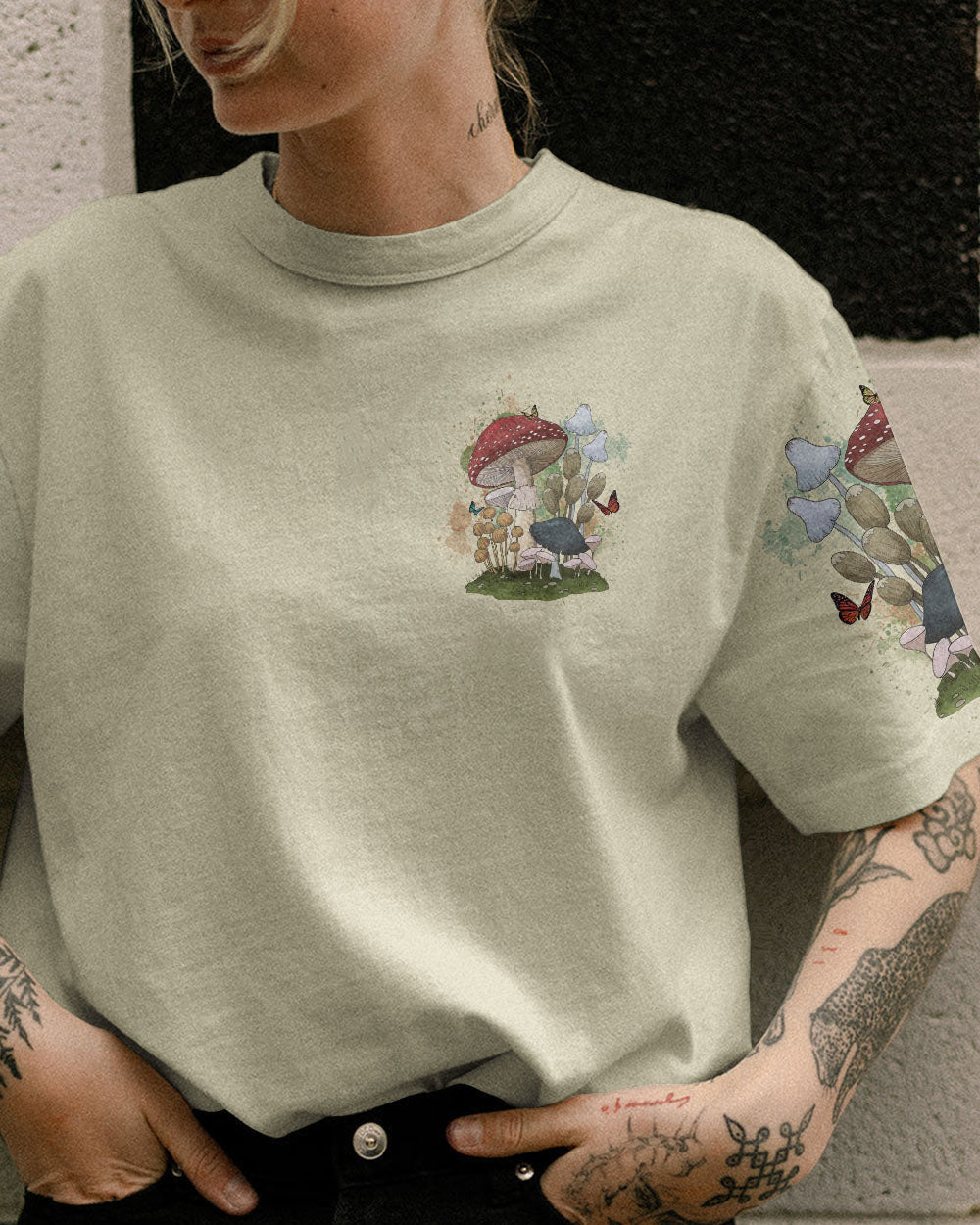 JUST A GIRL WHO LOVES MUSHROOMS ALL OVER PRINT - YHHG2102233