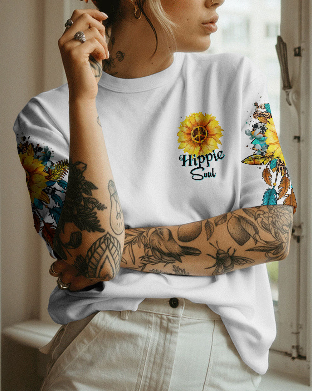 HIPPIE SOUL SUNFLOWER ARROW ALL OVER PRINT - TYTM2202232