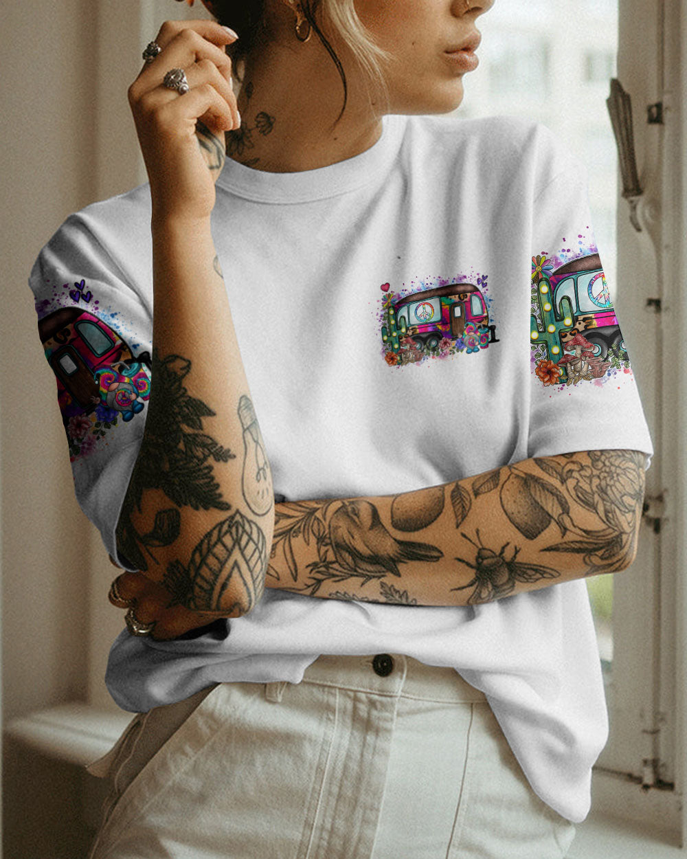 NOT ALL WHO WANDER ARE LOST VAN TIE DYE ALL OVER PRINT - TL0402233