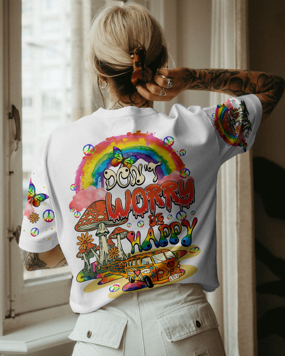 DON'T WORRY BE HIPPIE ALL OVER PRINT - TY0702231