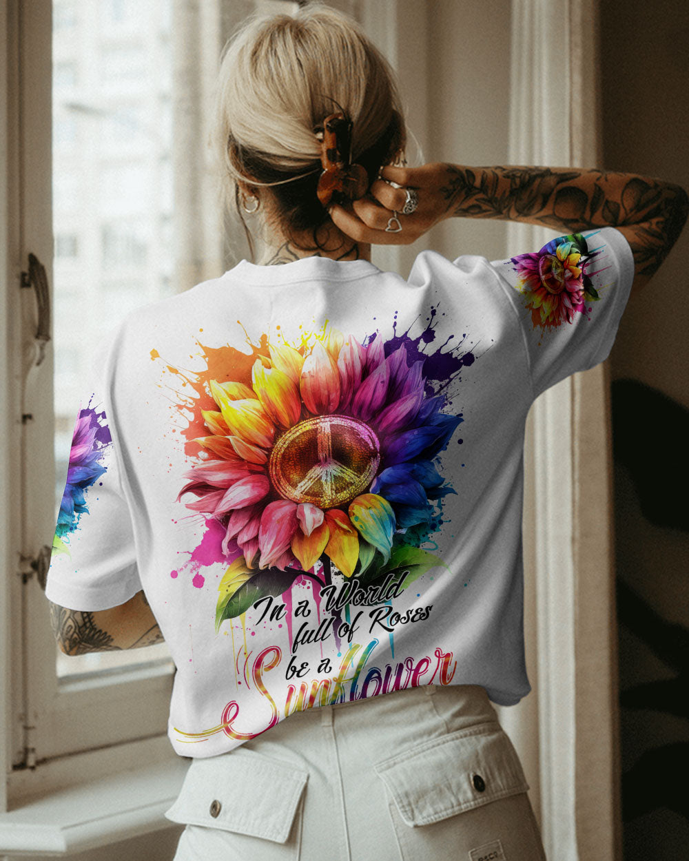 BE A SUNFLOWER RAINBOW ALL OVER PRINT - TA0902231