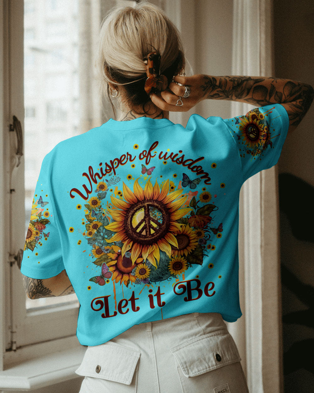 WHISPER OF WISDOM SUNFLOWER ALL OVER PRINT - YHHG0902232
