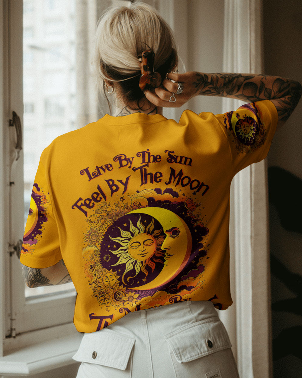 LIVE BY THE SUN YELLOW ALL OVER PRINT - TYTW1103235