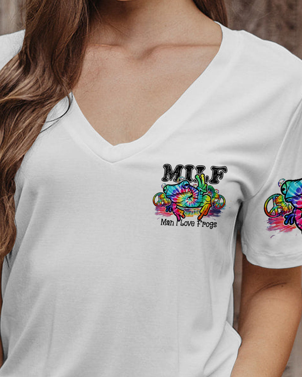 I LOVE FROGS SUNFLOWER TIE DYE ALL OVER PRINT - TY2402238
