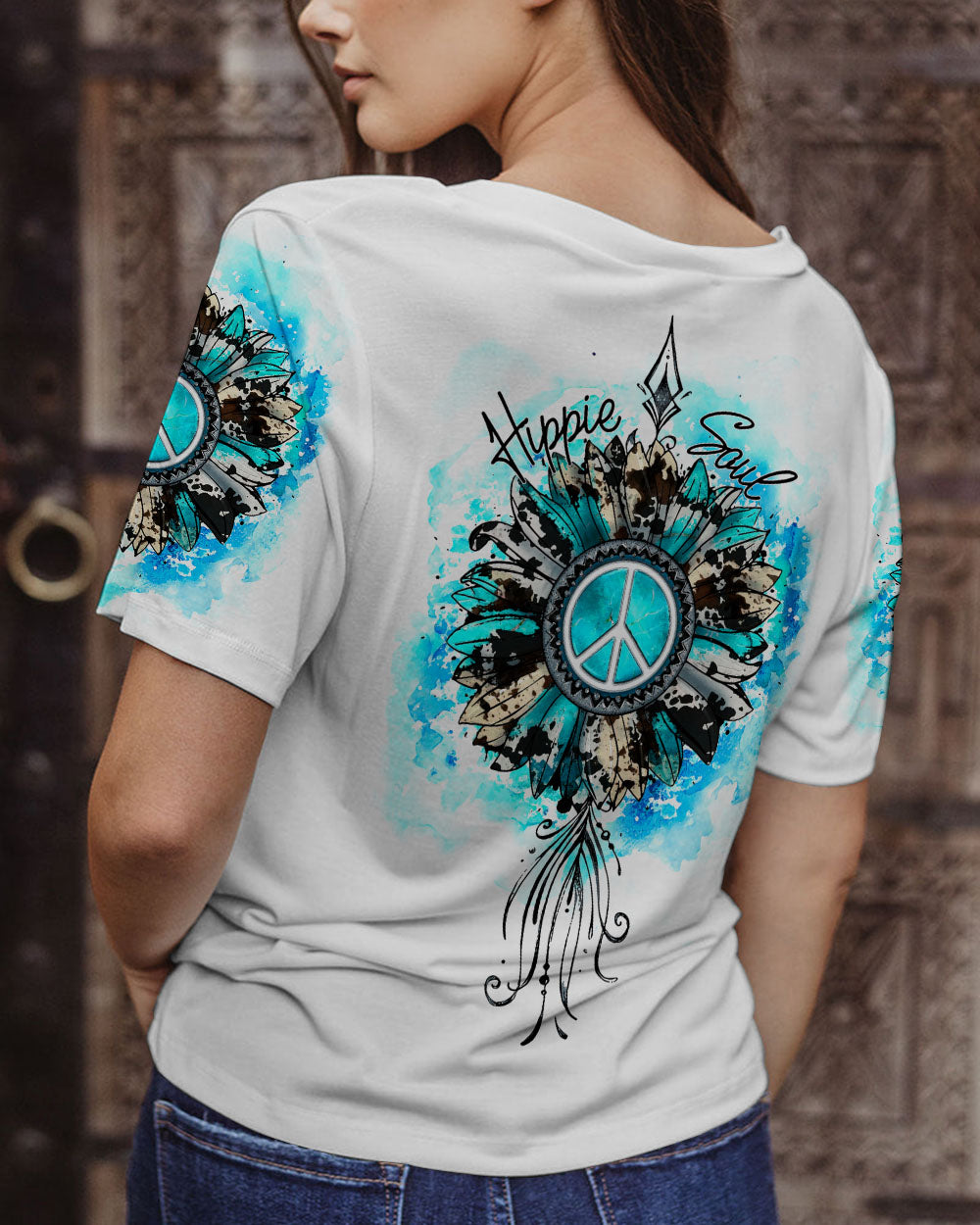 HIPPIE SOUL SUNFLOWER GEMSTONE ALL OVER PRINT - TY2302233