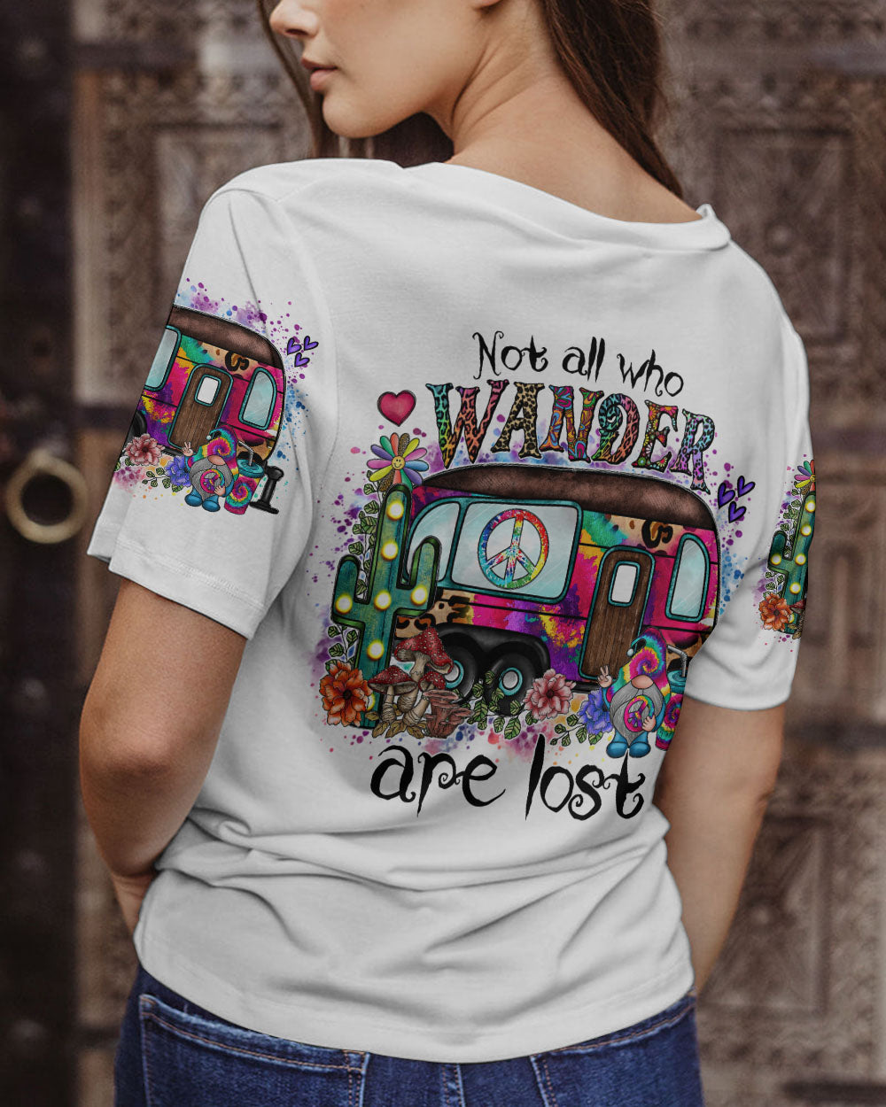 NOT ALL WHO WANDER ARE LOST VAN TIE DYE ALL OVER PRINT - TL0402233