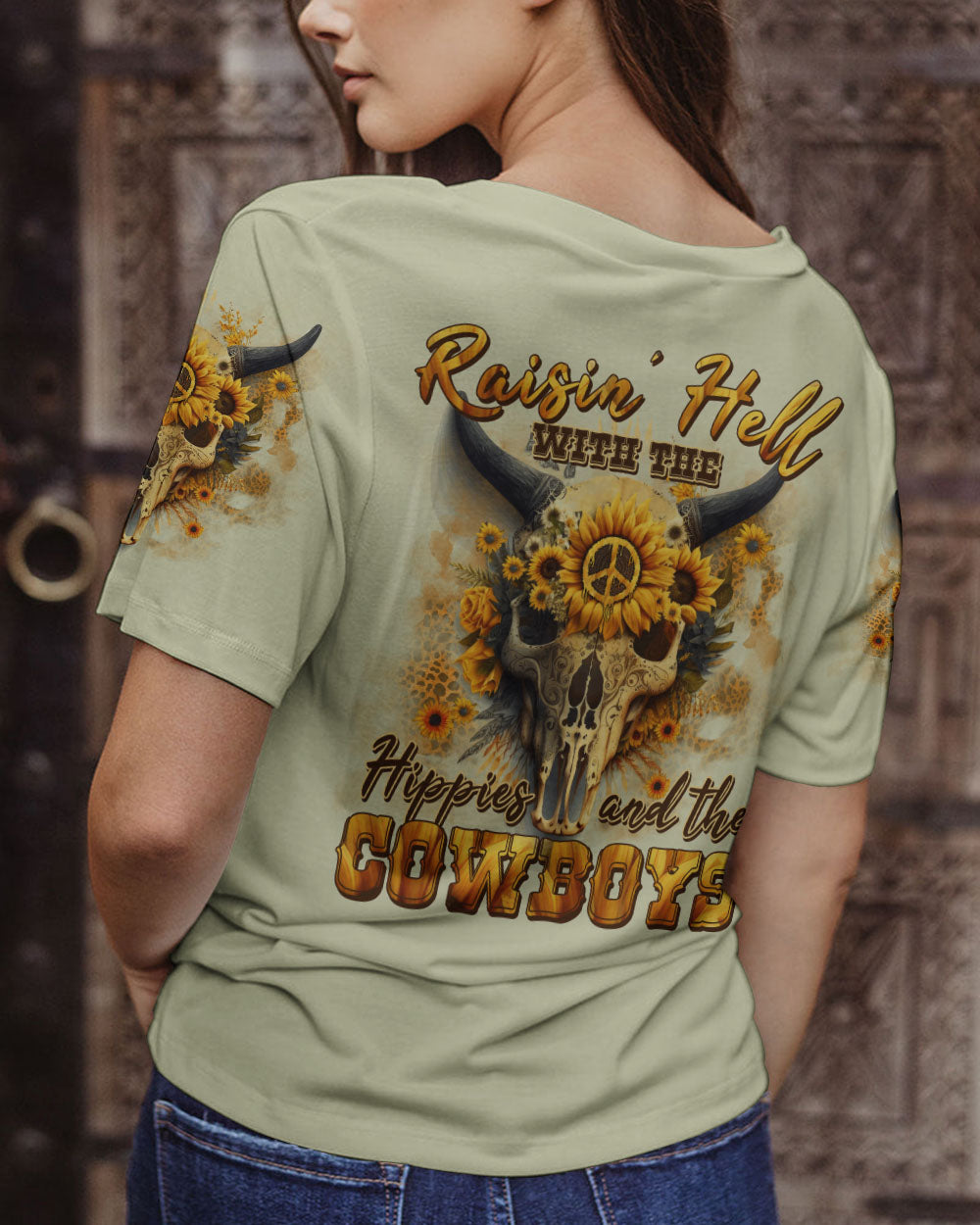 RAISING HELL WITH THE HIPPIES AND THE COWBOYS ALL OVER PRINT - TYTM1502231