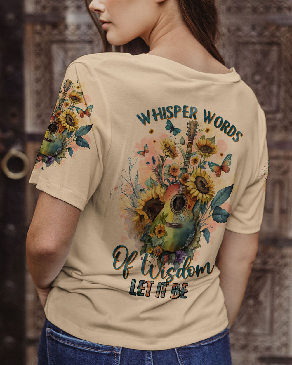 WHISPER WORDS OF WISDOM SUNFLOWER GUITAR ALL OVER PRINT - TLTR0403232