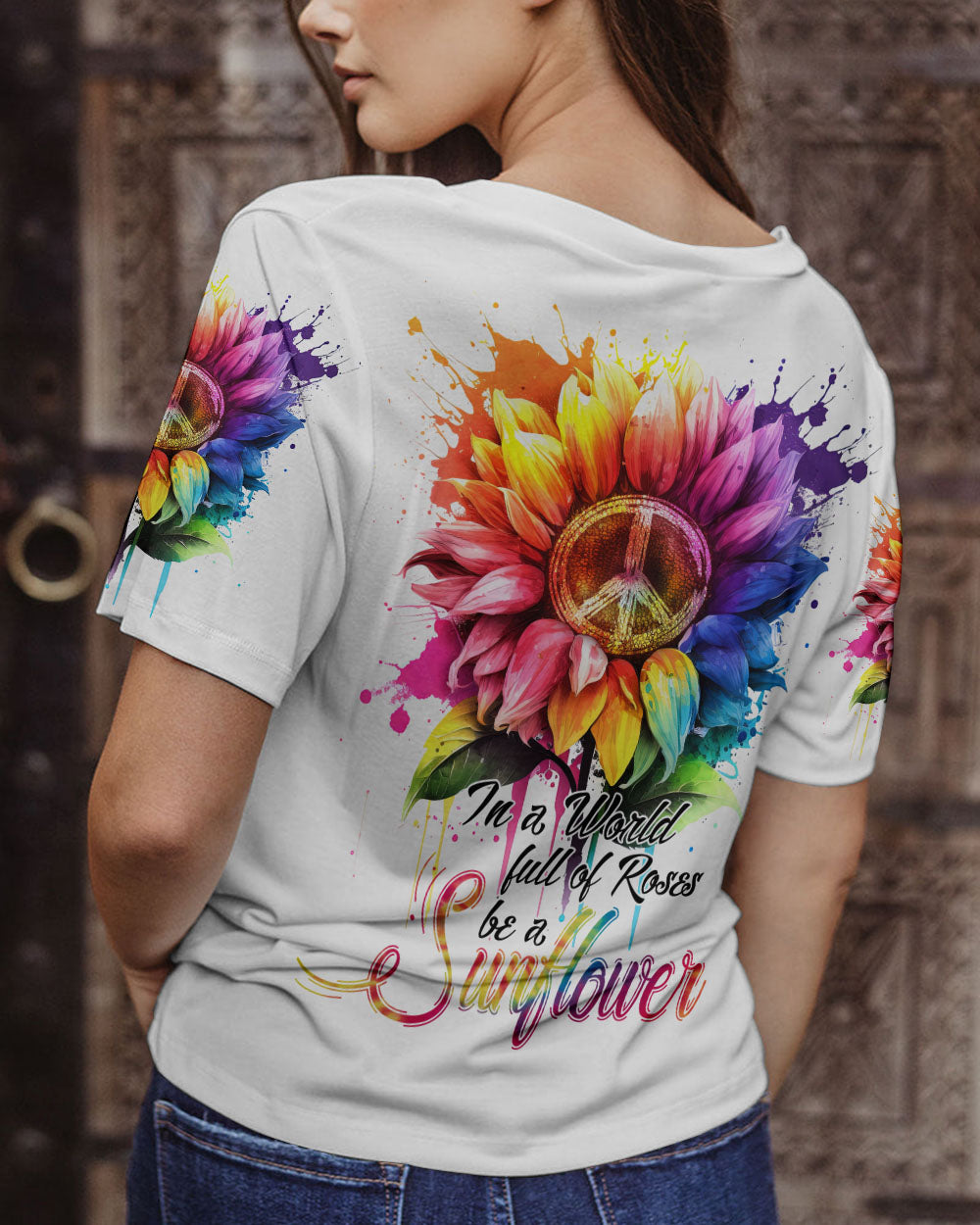 BE A SUNFLOWER RAINBOW ALL OVER PRINT - TA0902231