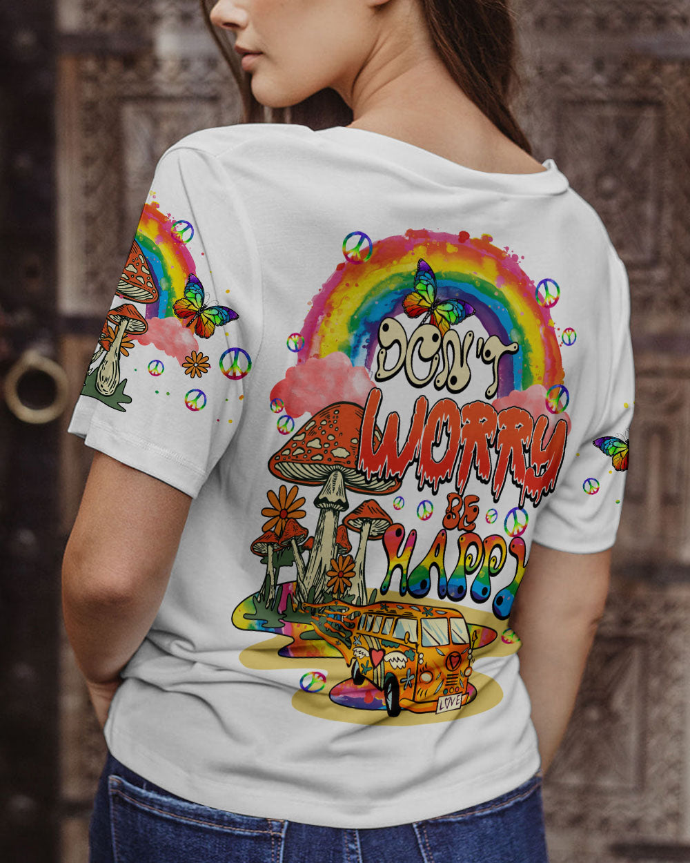 DON'T WORRY BE HIPPIE ALL OVER PRINT - TY0702231