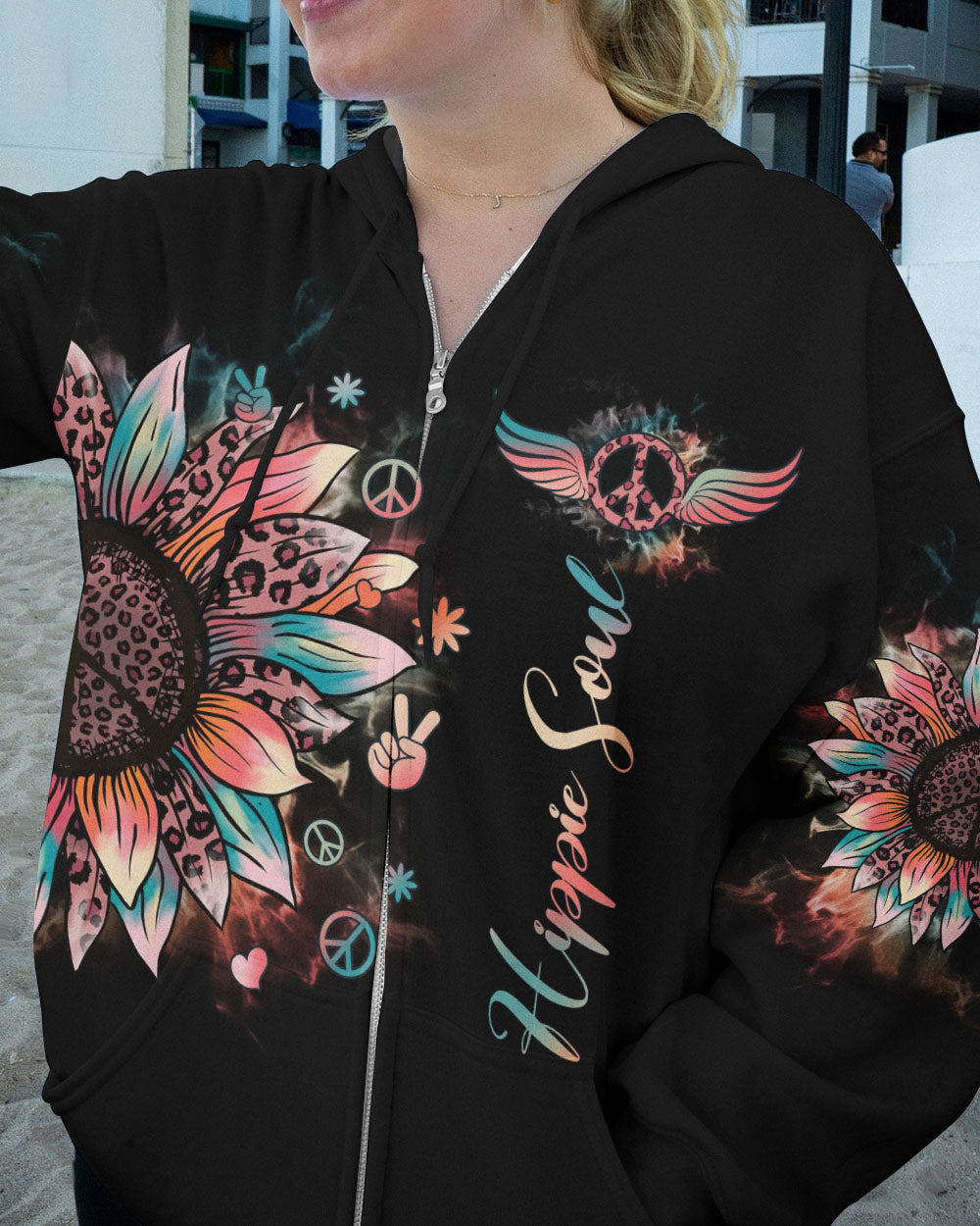 LEOPARD SUNFLOWER HIPPIE SOUL ALL OVER PRINT - YHHG1302231