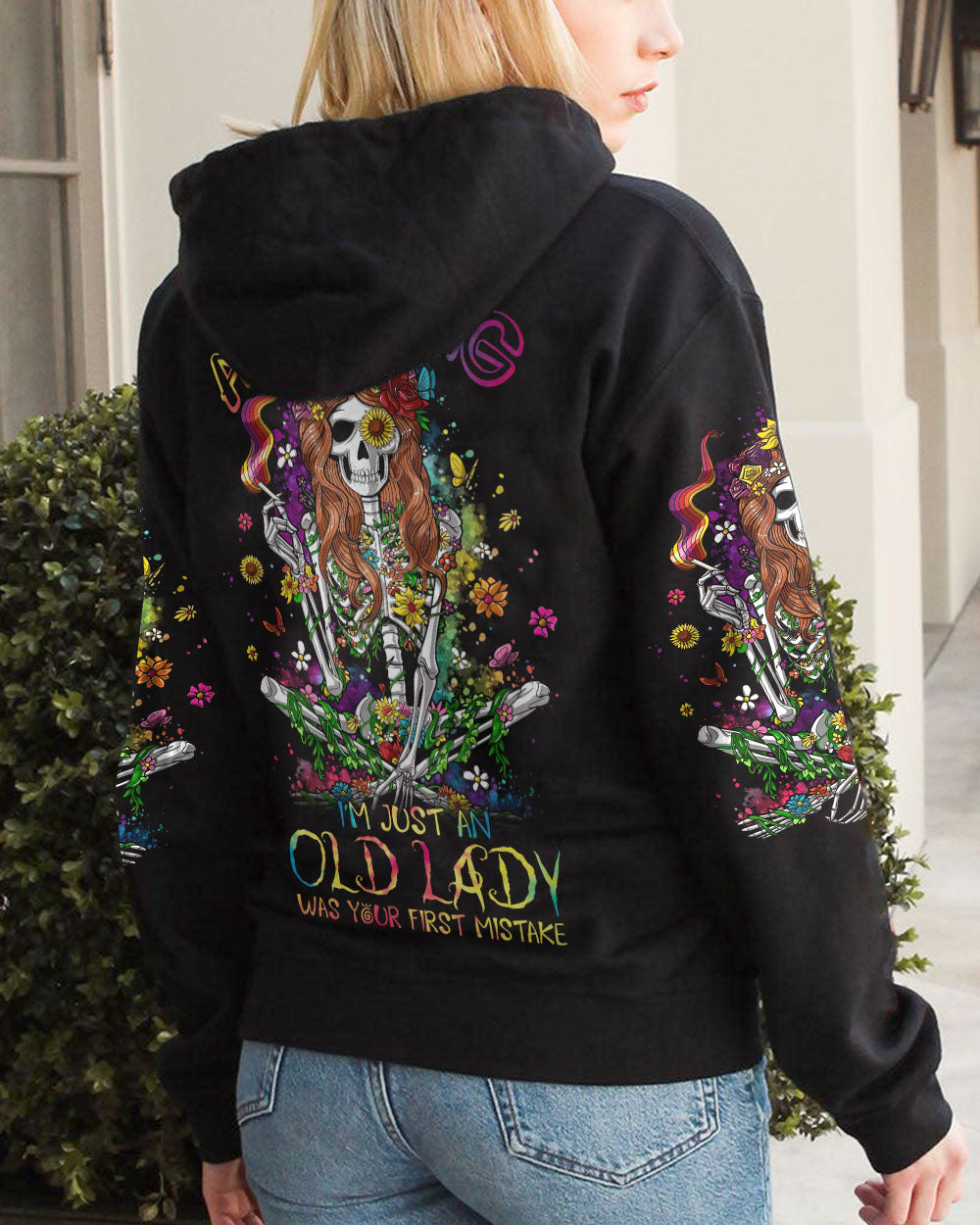 ASSUMING I'M JUST AN OLD LADY SKELETON ALL OVER PRINT - TL0602231