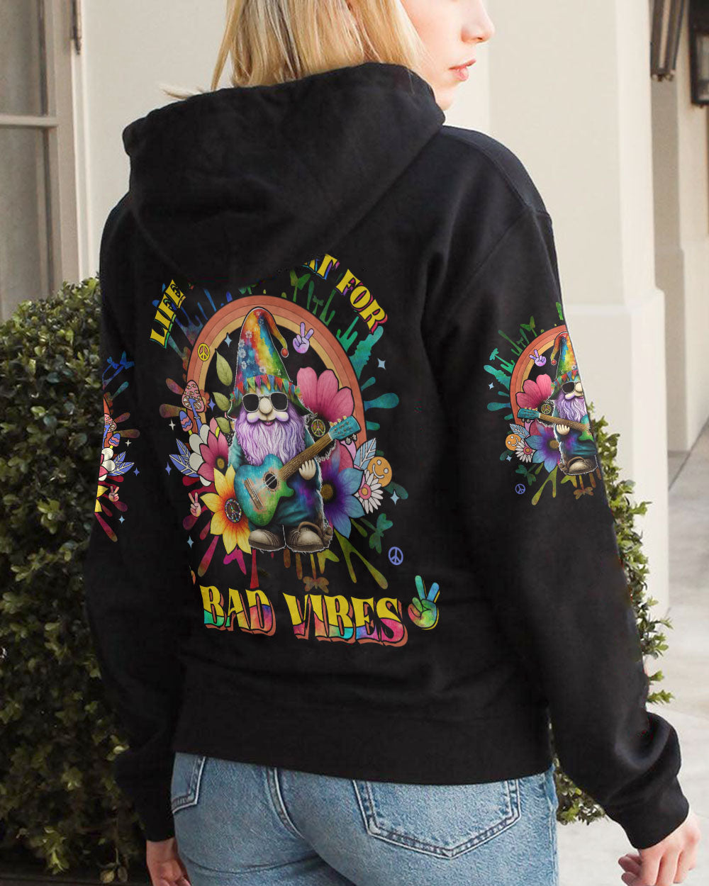 LIFE IS TOO SHORT FOR BAD VIBES GNOMIE ALL OVER PRINT - YHHG0902231
