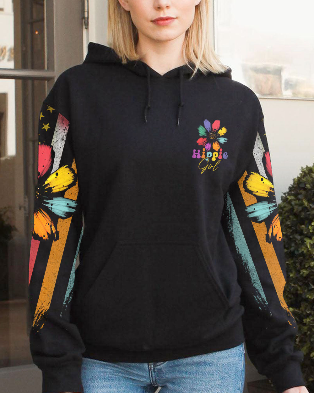 HIPPIE GIRL DAISY COLORFUL ALL OVER PRINT - TA0702231