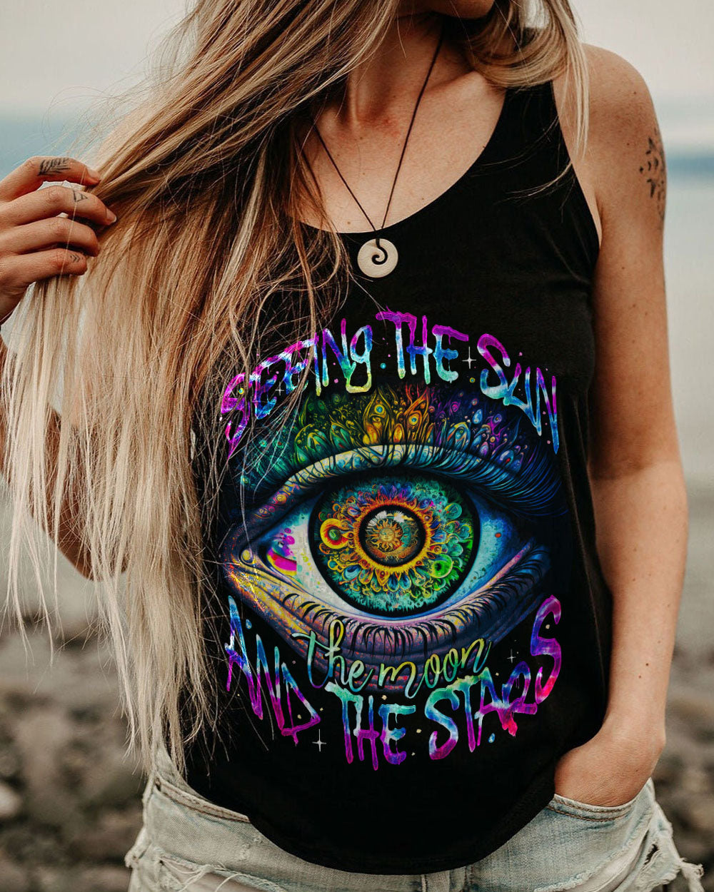 SEEING THE SUN THE MOON AND THE STARS ALL OVER PRINT - TY1603232