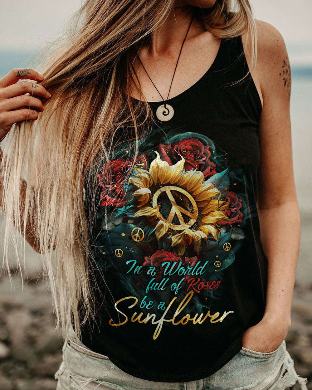 BE A SUNFLOWER ALL OVER PRINT - TY1402232