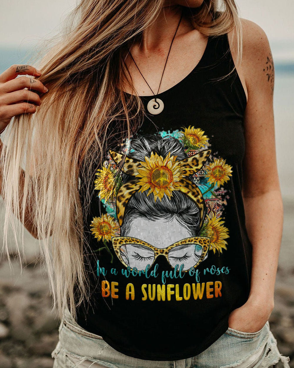 BE A SUNFLOWER ALL OVER PRINT - TA3101238