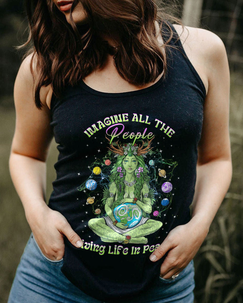 IMAGINE ALL THE PEOPLE LIVING LIFE IN PEACE ALL OVER PRINT - YHHG1502232