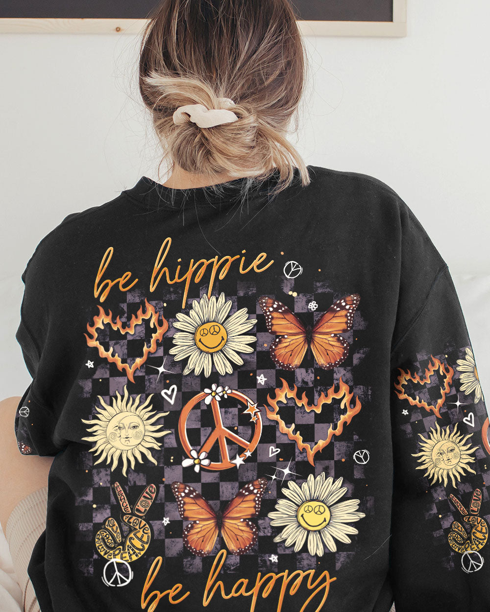 BE HIPPIE BE HAPPY ALL OVER PRINT - TY1002231