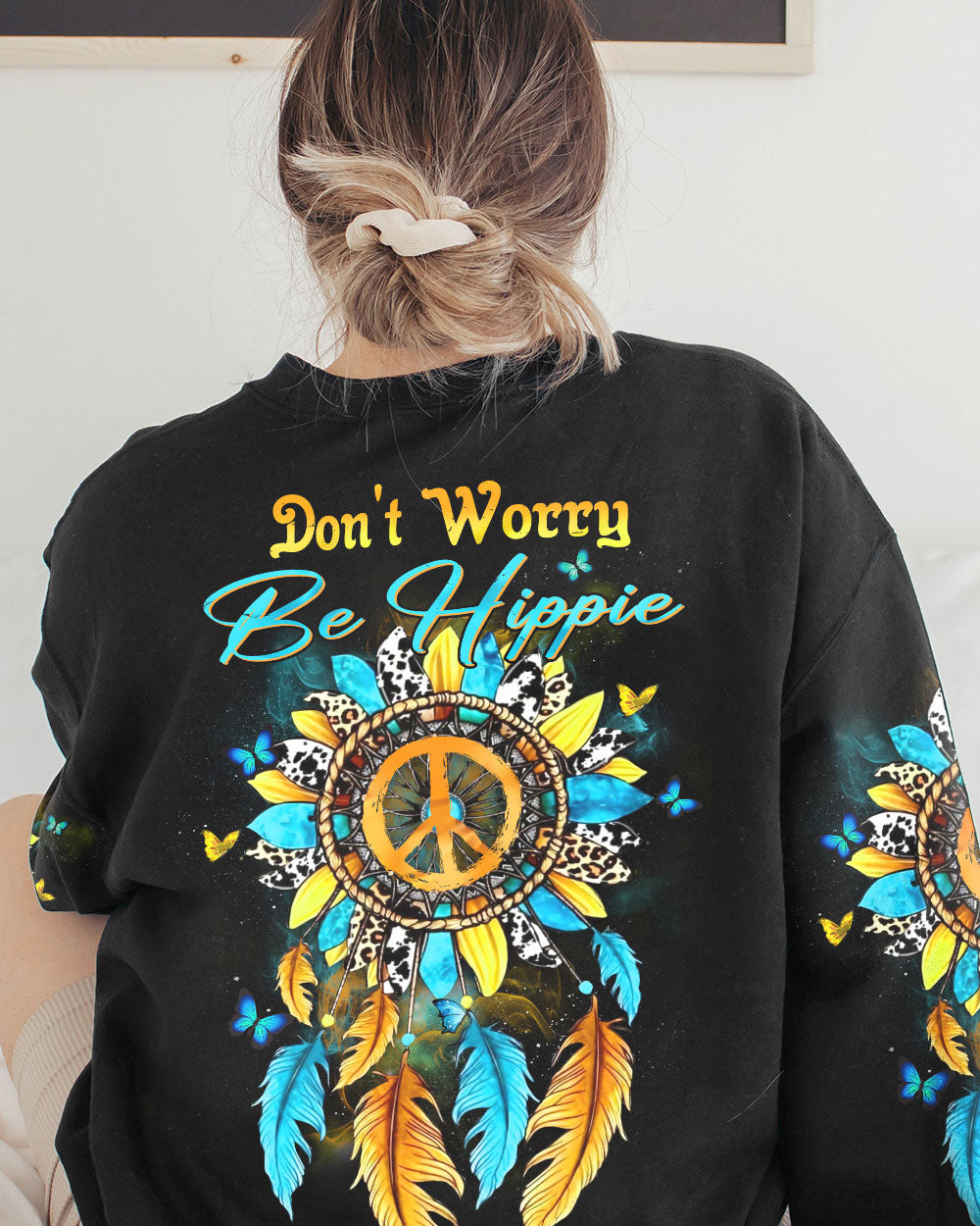 DON'T WORRY BE HIPPIE ALL OVER PRINT - YHHN0203234