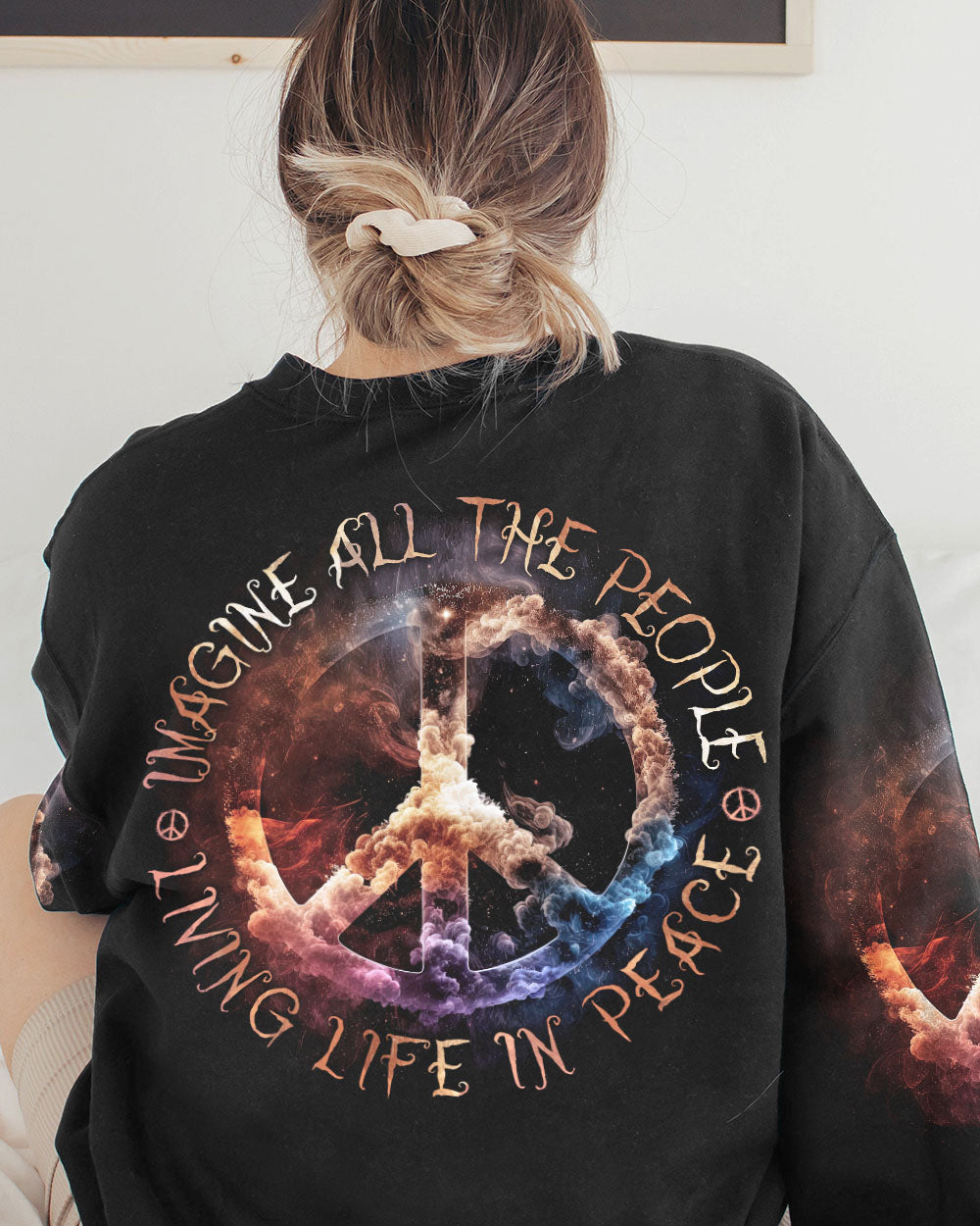 IMAGINE ALL THE PEOPLE LIVE LIFE IN PEACE GALAXY ALL OVER PRINT - TA1302231