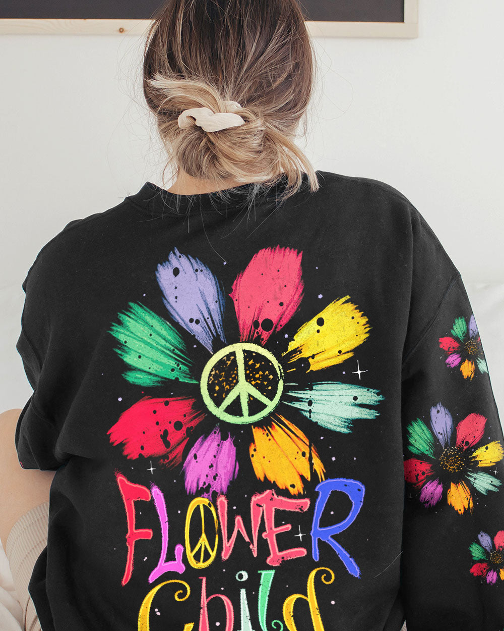 FLOWER CHILD DAISY COLORFUL ALL OVER PRINT - TA0803232