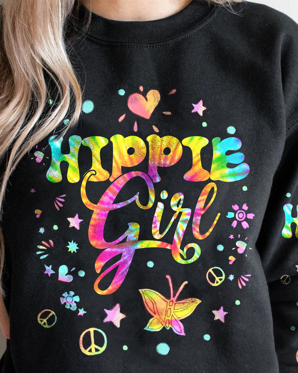 PEACE LOVE TIE DYE ALL OVER PRINT - YHLN0602231