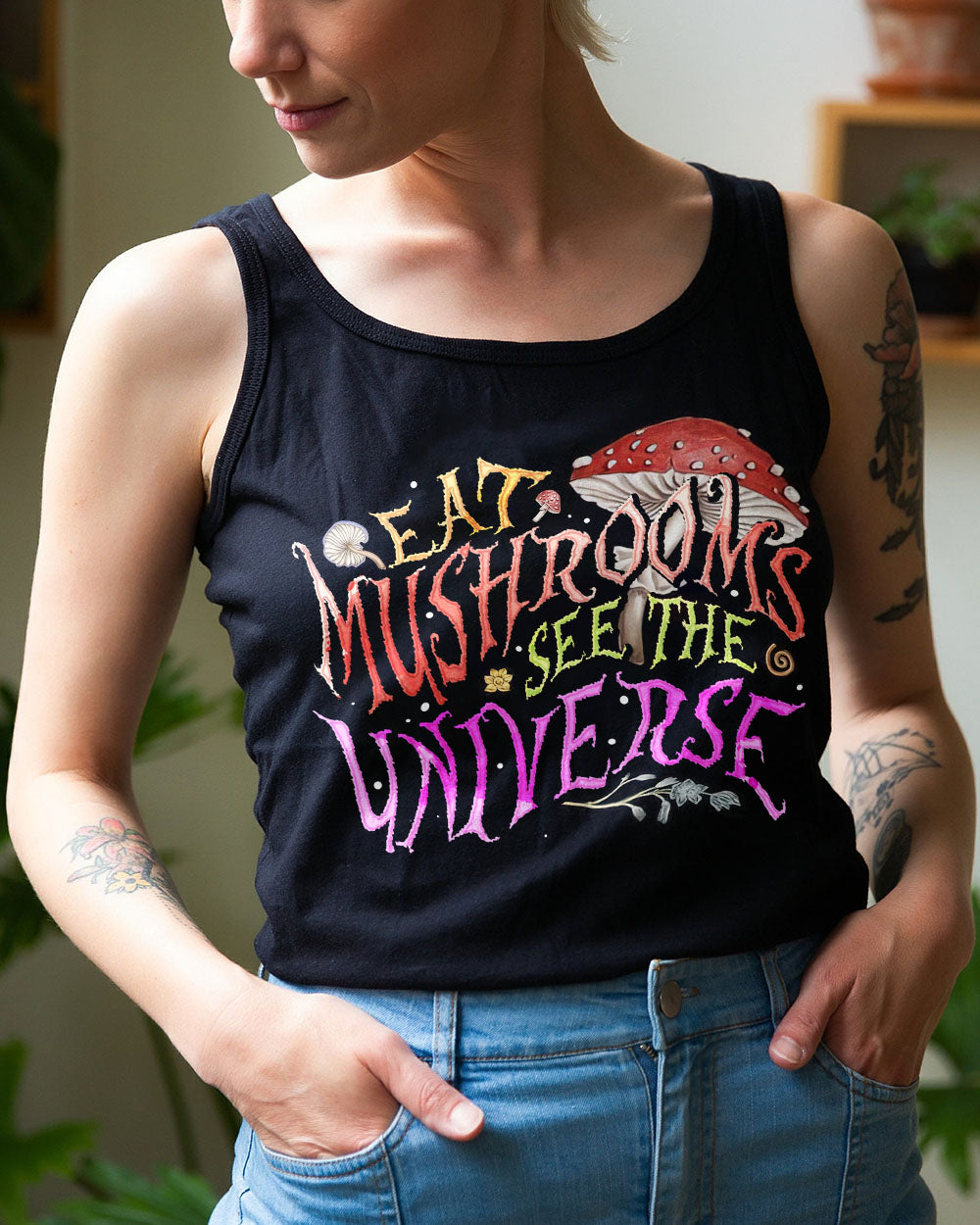 EAT MUSHROOMS SEE THE UNIVERSE ALL OVER PRINT - TA2002232