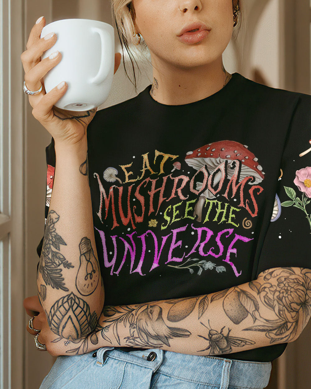 EAT MUSHROOMS SEE THE UNIVERSE ALL OVER PRINT - TA2002232