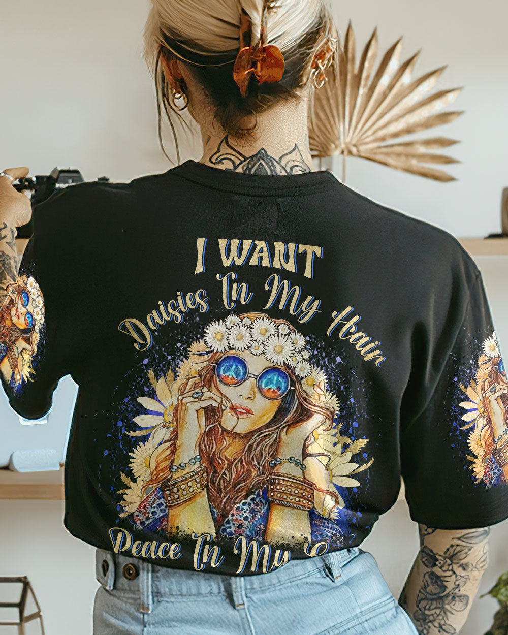 I WANT DAISIES IN MY HAIR ALL OVER PRINT - YHLN1502231