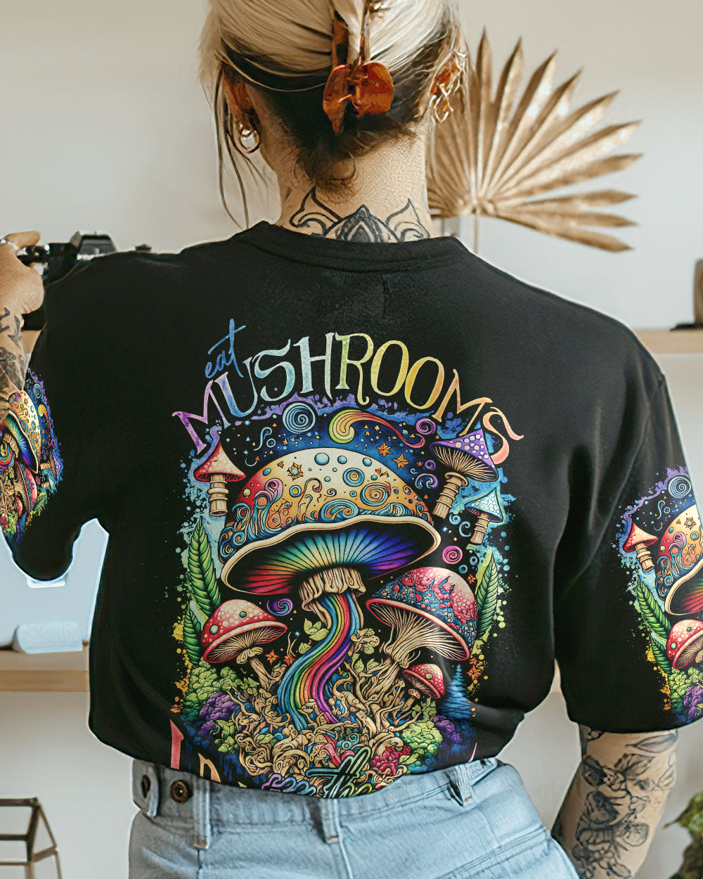 EAT MUSHROOMS SEE THE UNIVERSE ALL OVER PRINT - TA2102232