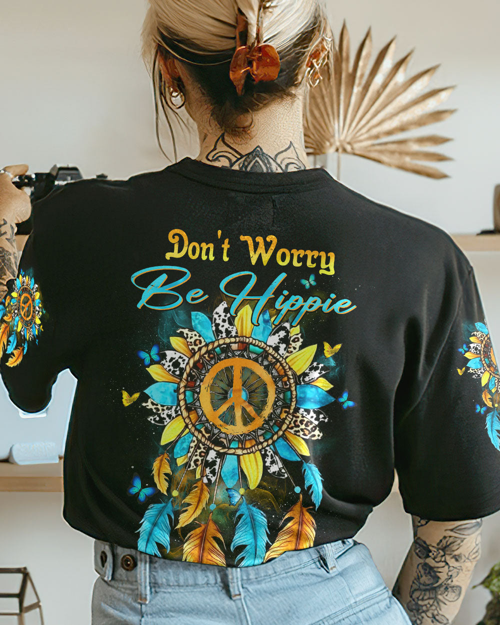 DON'T WORRY BE HIPPIE ALL OVER PRINT - YHHN0203234