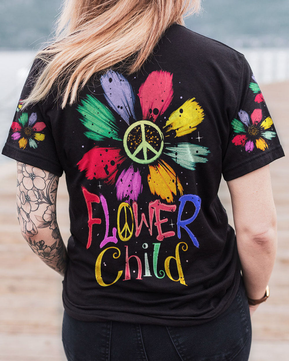 FLOWER CHILD DAISY COLORFUL ALL OVER PRINT - TA0803232