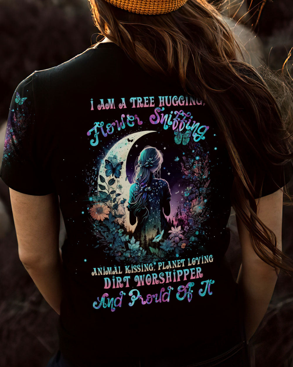 I AM A TREE HUGGING CRESCENT MOON GIRL ALL OVER PRINT - TLTR1603233
