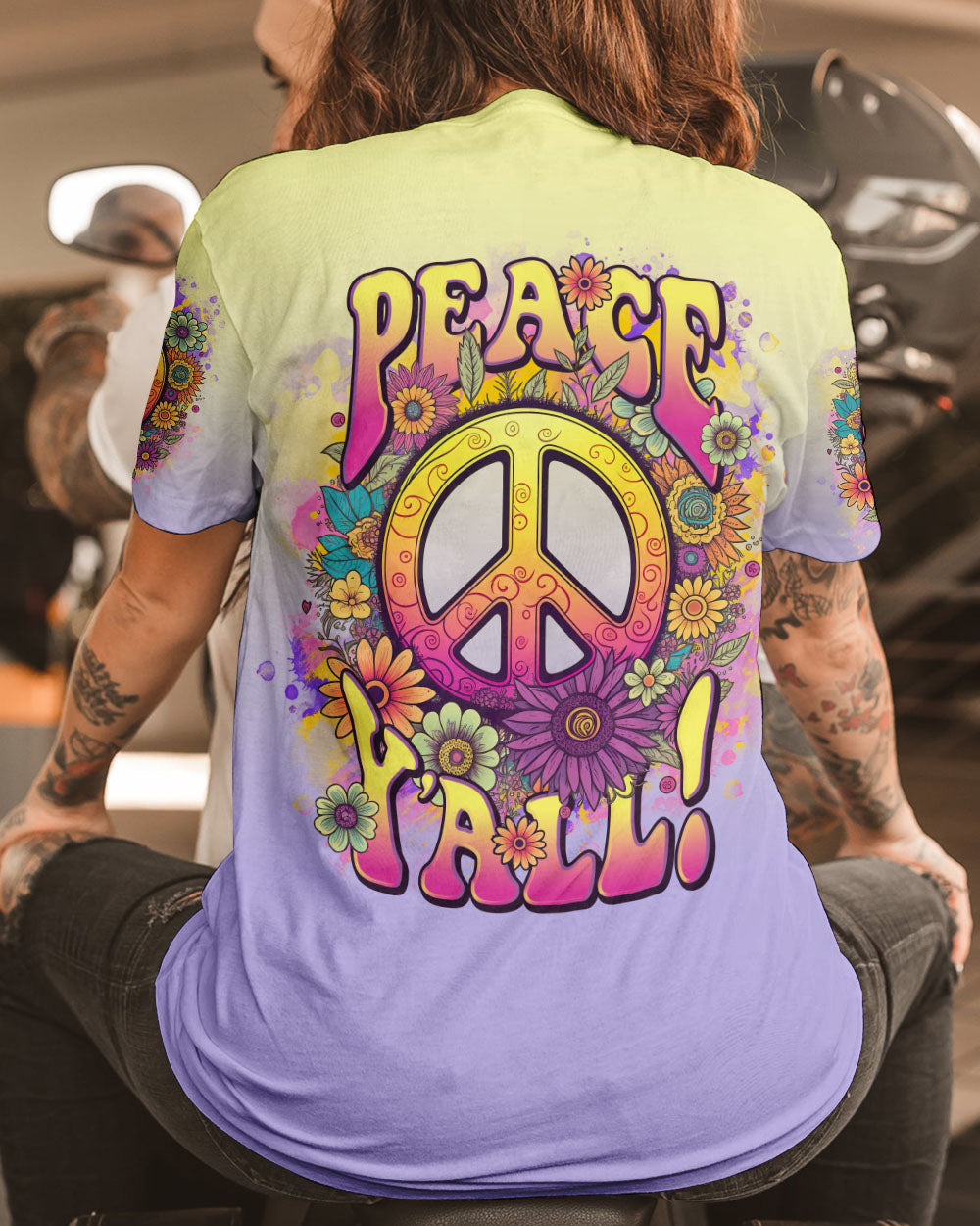 PEACE Y'ALL FLORALS ALL OVER PRINT - TLNO2604231