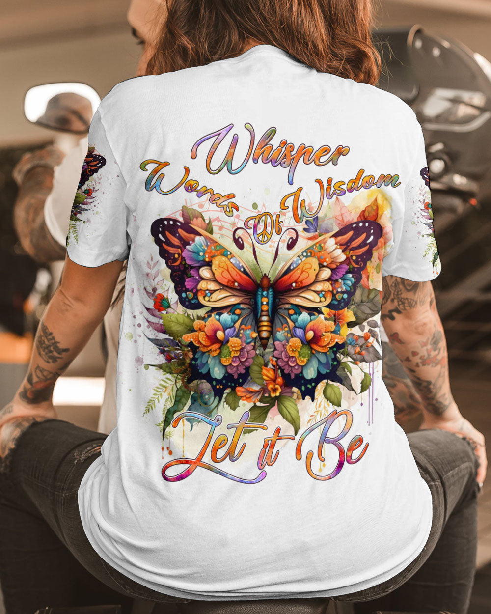 WHISPER WORDS OF WISDOM BUTTERFLY ALL OVER PRINT - YHDU2504233
