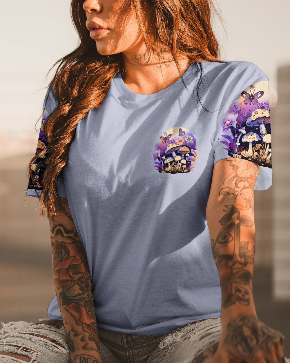 EAT MUSHROOMS SEE THE UNIVERSE ALL OVER PRINT - TLNZ2704233