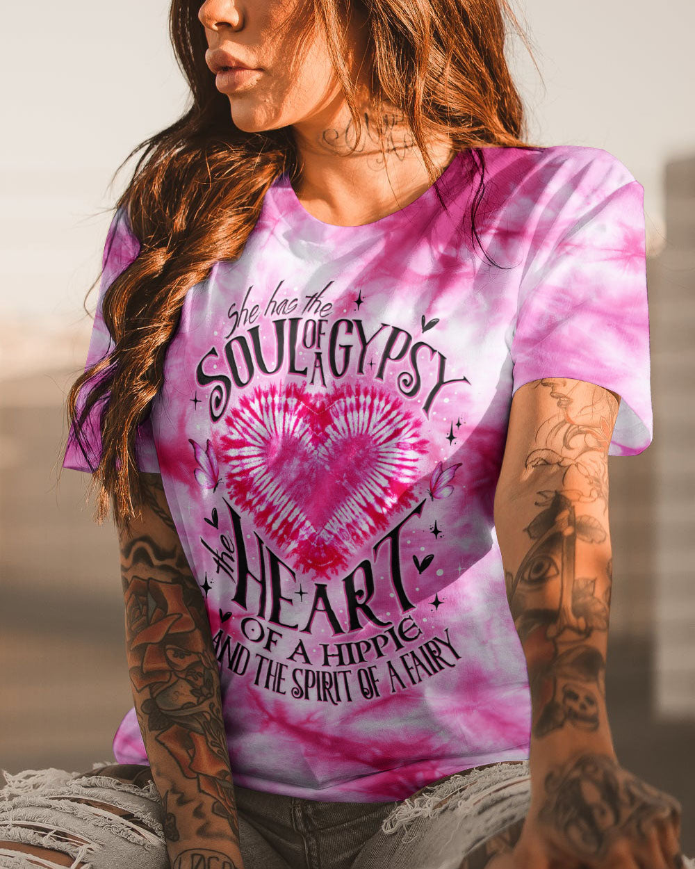 SPIRIT OF A FAIRY PINK TIE DYE ALL OVER PRINT - TY1005232