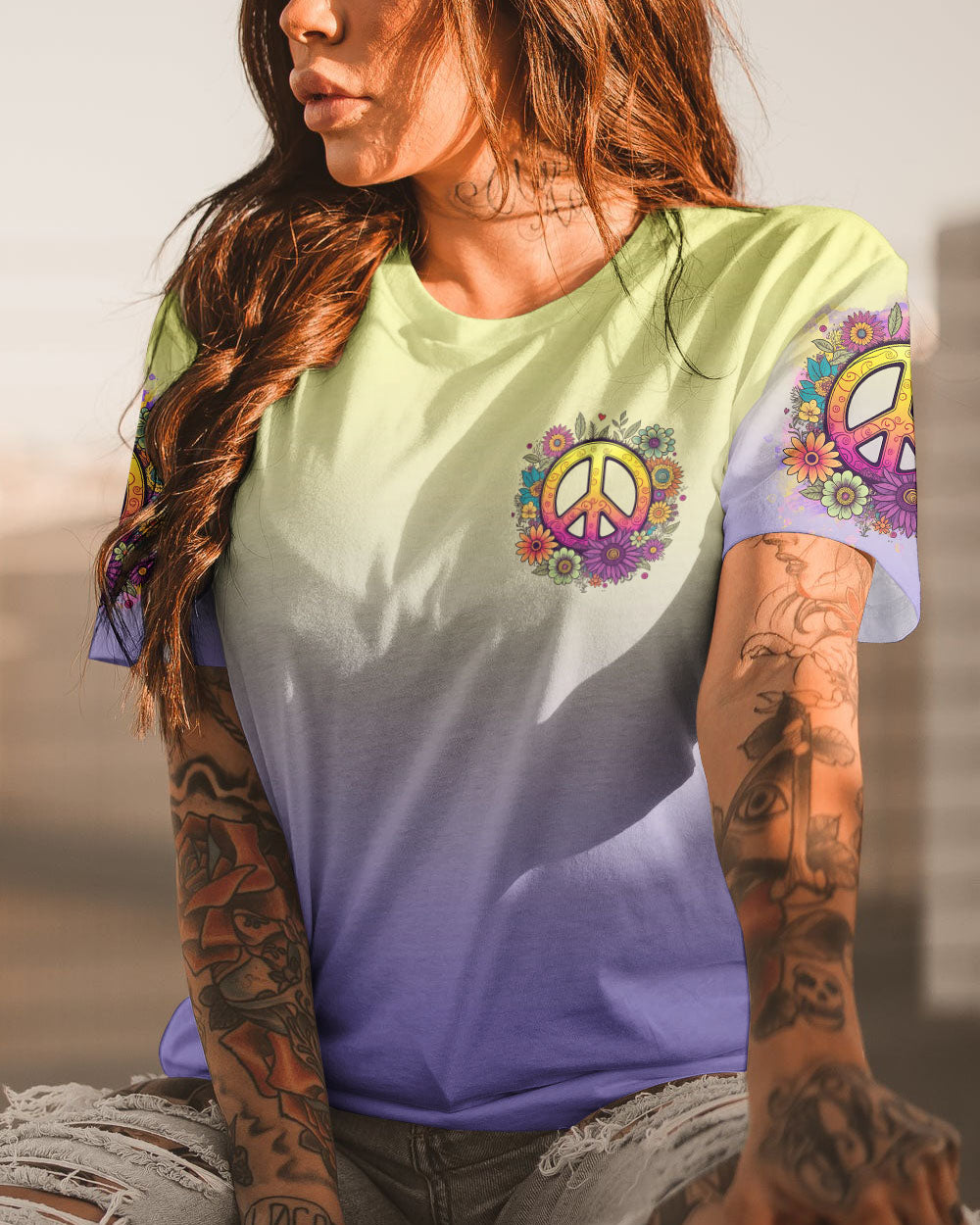 PEACE Y'ALL FLORALS ALL OVER PRINT - TLNO2604231