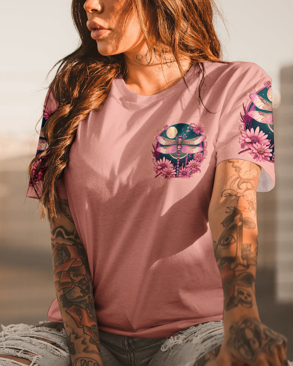 MAY YOU TOUCH DRAGONFLIES AND STARS PINK ALL OVER PRINT - TLTR0805231