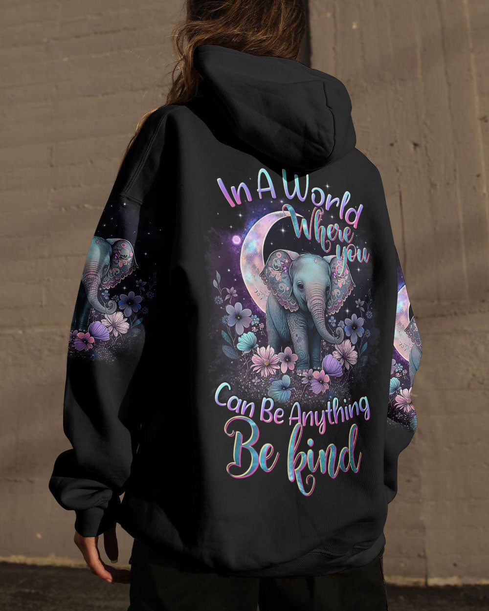 BE KIND ELEPHANT MOON ALL OVER PRINT - TLTR2404231