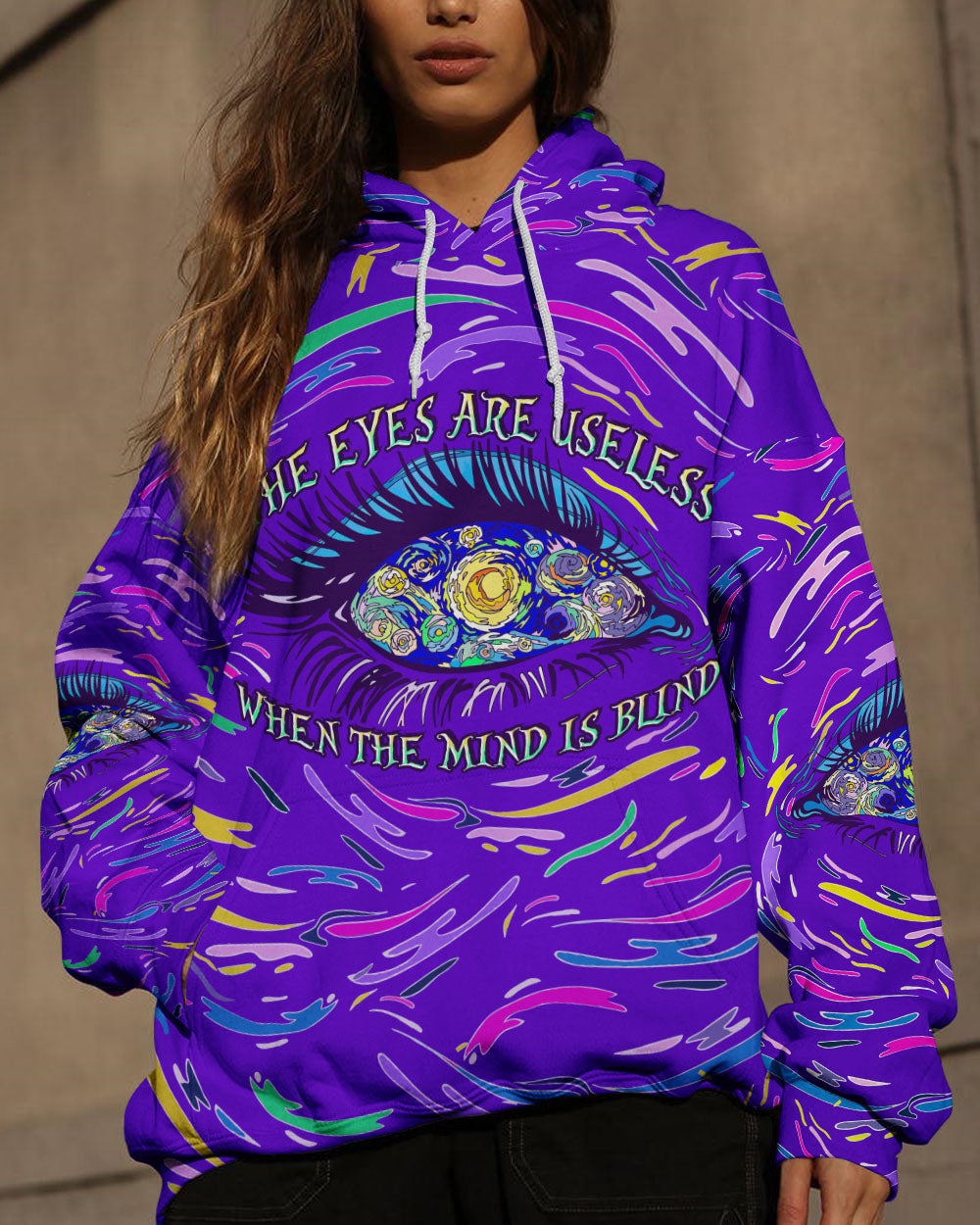 THE EYES ARE USELESS WHEN THE MIND IS BLIND ALL OVER PRINT - YHLN1005233