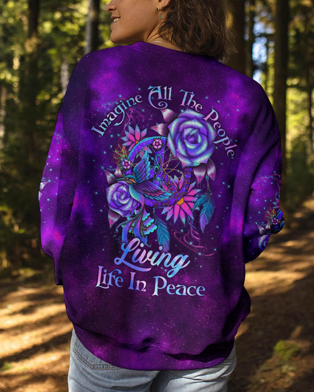 IMAGINE ALL THE PEOPLE LIVING LIFE IN PEACE ALL OVER PRINT - YHLN2404233