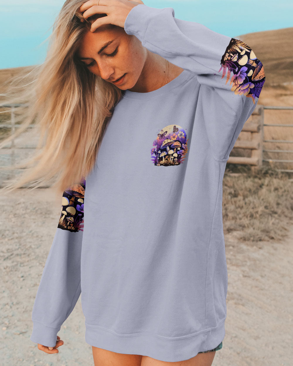 EAT MUSHROOMS SEE THE UNIVERSE ALL OVER PRINT - TLNZ2704233