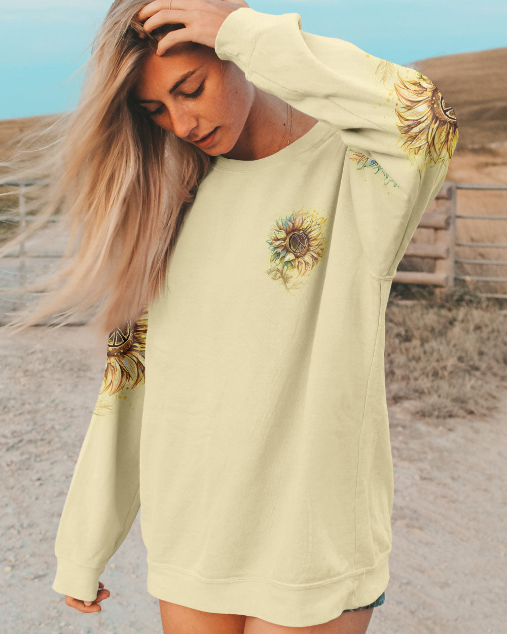 BASICALLY I AM A HIPPIE SUNFLOWER DRAWING ALL OVER PRINT - TLNZ1205233