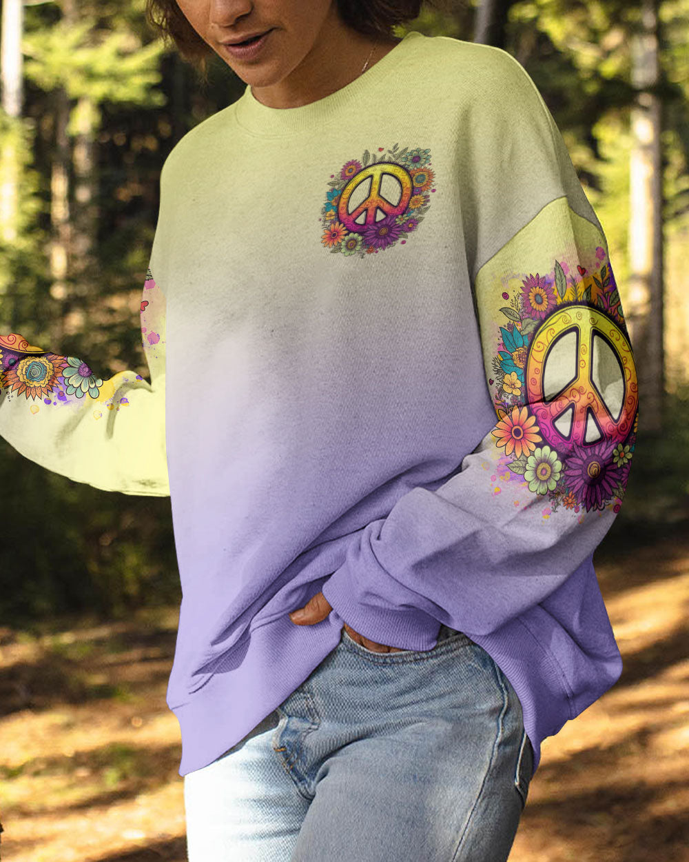 PEACE Y'ALL FLORALS ALL OVER PRINT - TLNO2604231